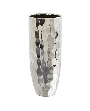 13-дюймовая дизайнерская цилиндрическая ваза серебристого цвета NEARLY NATURAL