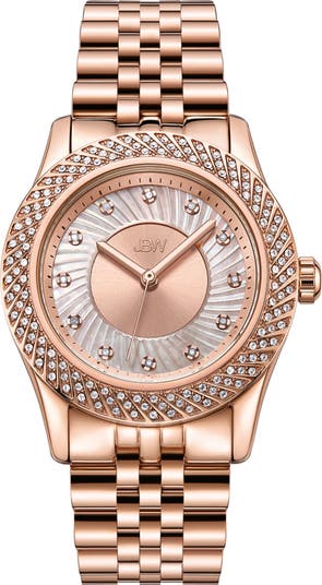 Женские часы Carina с бриллиантовым браслетом и безелем, 37 мм, 0,12 карата JBW