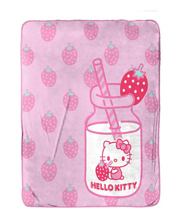 Плед Hello Kitty Strawberry Milk из шелкового прикосновения, 60 x 46 дюймов Hello Kitty