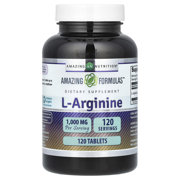 L-Arginine - 1000 мг - 120 таблеток - Amazing Nutrition Amazing Nutrition