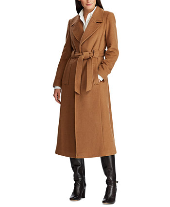 Женское длинное пальто с запахом и поясом LAUREN Ralph Lauren
