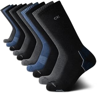 Calvin Klein Men’s Crew Socks - 10 Pack Performance Cushion Comfort Crew Socks - Breathable Athletic Socks for Men (7-12) Calvin Klein