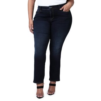 Прямые джинсы с высокой посадкой Slink Jeans, Plus Size