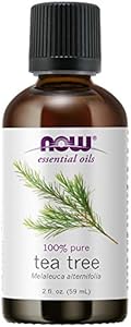 NOW Foods Essential Oils, Tea Tree Oil, Cleansing Aromatherapy Scent, Steam Distilled, 100% Pure, Vegan, Child Resistant Cap, 2-Ounce NOW Foods