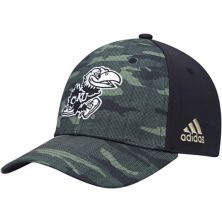 Мужская кепка Adidas Camo Kansas Jayhawks Military Appreciation Primegreen Flex Hat Unbranded