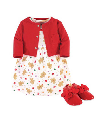 Платье Sugar Spice для маленьких девочек, комплект кардигана и обуви, набор из 3 шт. Hudson Baby
