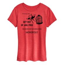Women's Monopoly Get Out Of Jail Free Graphic Tee HASBRO