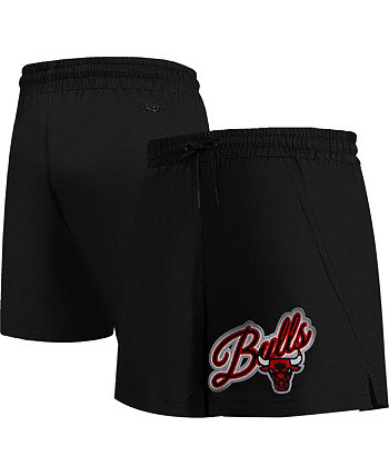 Женские черные тканые шорты с надписью Chicago Bulls Pro Standard