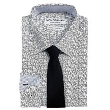 Мужская классическая рубашка и галстук Nick Graham Modern-Fit Circle Diamond Nick Graham