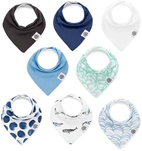 Parker Baby Bandana Drool Bibs 8 Pack Baby Bibs for Boys, Girls, Unisex - Soft & Stylish Teething Bibs for Babies Parker Baby Co.