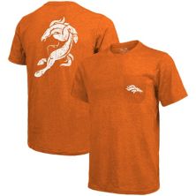 Denver Broncos Футболка Majestic Threads с карманами из трех частей - Оранжевый Majestic