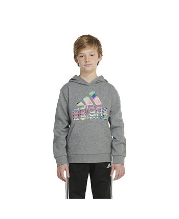 Толстовка с длинными рукавами и пуловером с графическим рисунком Big Boys Hyperreal Adidas