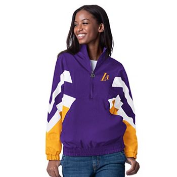 Women's Starter Purple Los Angeles Lakers Renegade Oxford Half-Zip Jacket Starter