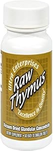 Ultra Glandulars Raw Thymus Tablets, 200 Mg, 60 Count Ultra Glandulars