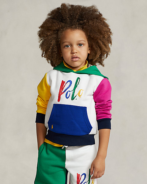 Худи из флиса с цветными блоками и логотипом Ralph Lauren