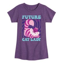 Disney's Alice in Wonderland Girls 7-16 The Cheshire Cat Future Cat Lady Graphic Tee Licensed Character