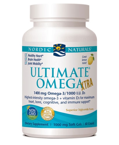 Ultimate Omega Xtra Lemon — 1000 мг — 60 мягких таблеток Nordic Naturals