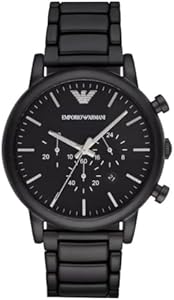 Emporio Armani Men's Chronograph Black Stainless Steel Watch (Model: AR1895) Emporio Armani