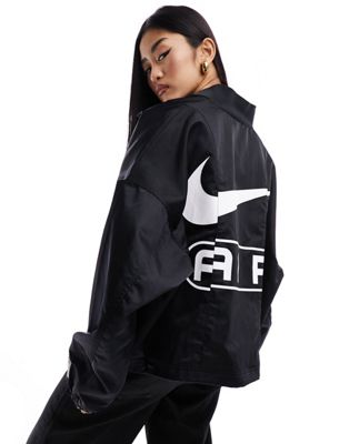 Черная тканая куртка-бомбер оверсайз Nike Air Nike