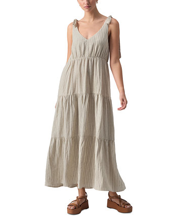 Women's Move Your Body Striped Linen-Blend Maxi Dress Sanctuary