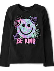 Girls Be Kind Smile Graphic Tee The Children`s Place