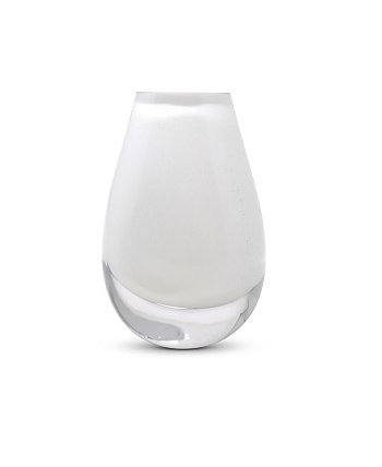 6.5"H White Glass Bud Vase Vivience