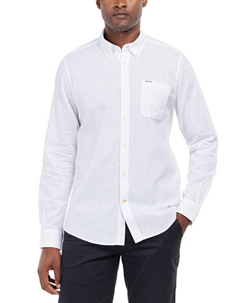 Men's Nelson Tailored-Fit Solid Button-Down Shirt Barbour