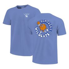 Youth Royal Kentucky Wildcats Comfort Colors Basketball T-Shirt Image One