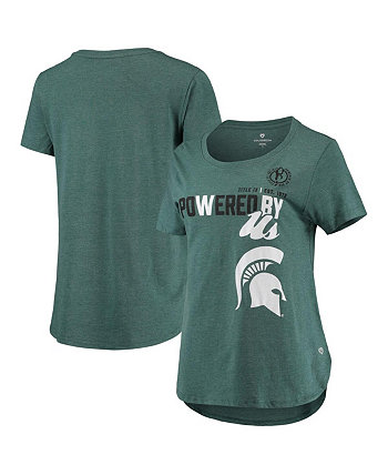 Женская футболка с меланжевым принтом Michigan State Spartans PoWered By Title IX Colosseum