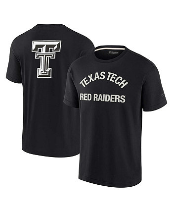 Черная мужская и женская футболка Texas Tech Red Raiders Super Soft с коротким рукавом Fanatics Signature
