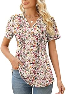 Женская Поло рубашка Kistore Kistore Womens Short Sleeve Polo T Shirts V Neck Summer Basic Tops Fashion 2024 Business Casual Work Blouse S-XXL Kistore