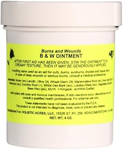 B & W Ointment (Мазь) (Burn &Wound) Natural Burn Salve Amish Made Burn Salve Burn Relief - 4oz Generic