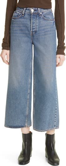Широкие джинсы до щиколотки с высокой талией и широкими штанинами Maya rag & Bone RAG AND BONE