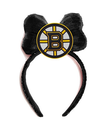 Женская черная повязка на голову с логотипом Boston Bruins Cuce