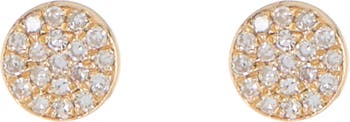 Круглые серьги-гвоздики из 14-каратного золота с бриллиантами паве — 0,07 карата Ron Hami