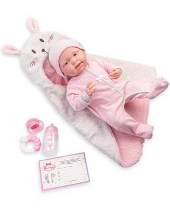 Подарочный набор La Newborn Nursery 15,5 дюймов для кукол Bunting Bunny, 9 предметов JC Toys