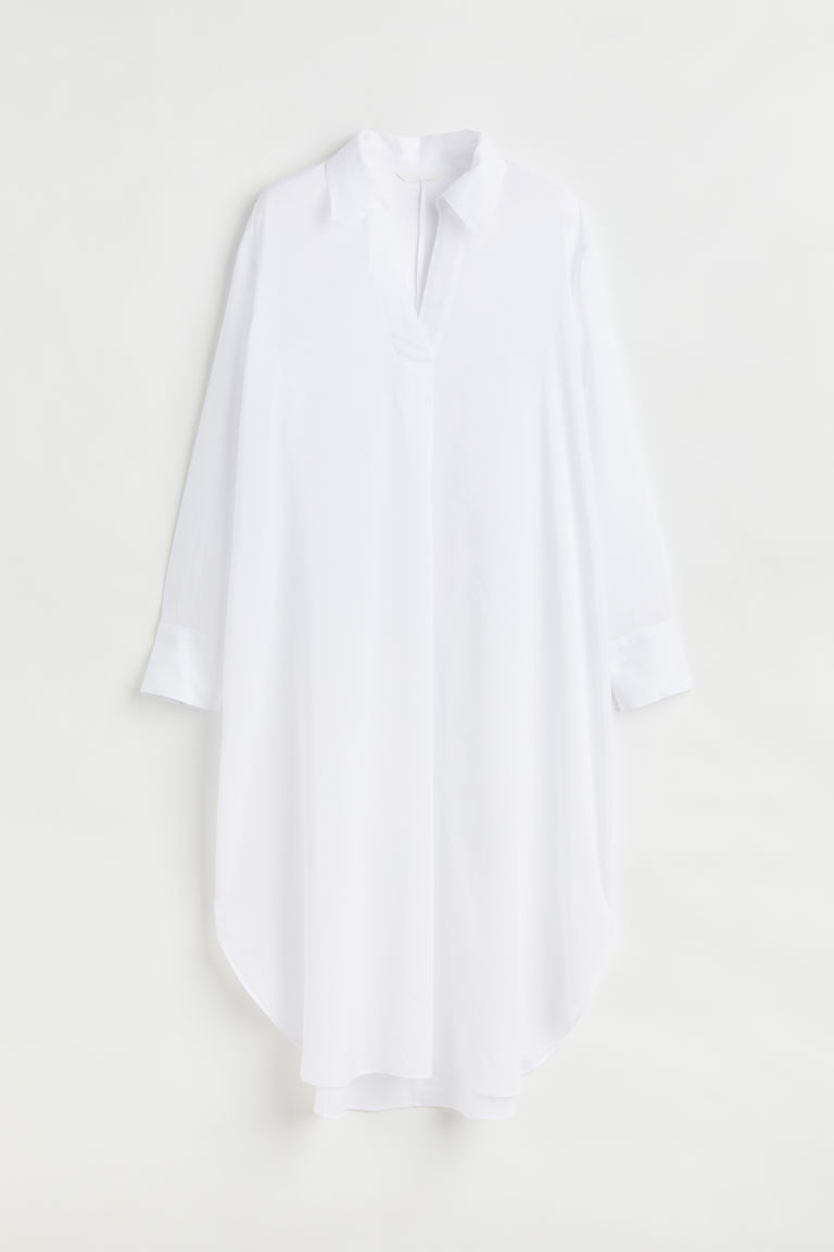 Женское Платье-Рубашка из Лиоцелловой Смеси H&M H&M