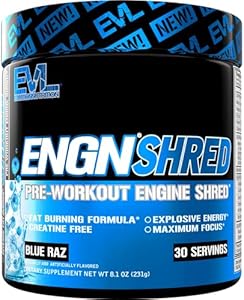 Порошок для предтренировок ENGN Shred с поддержкой жиросжигания и повышенной энергии Evlution