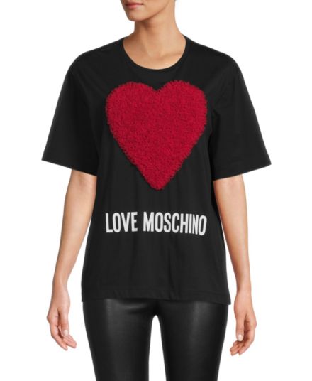 Футболка с логотипом Heart LOVE Moschino
