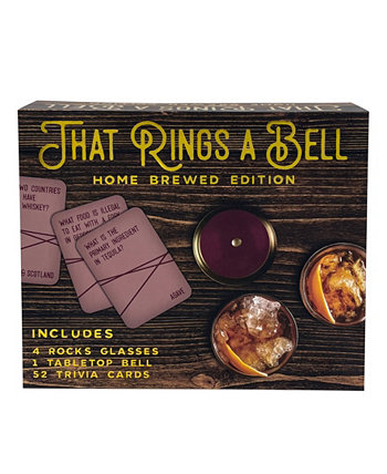 Игра That Rings a Bell викторина Коробочная игра с 4 стаканами Rocks, настольным колокольчиком и 52 карточками викторины 10 унций, 296 мл TMD HOLDINGS