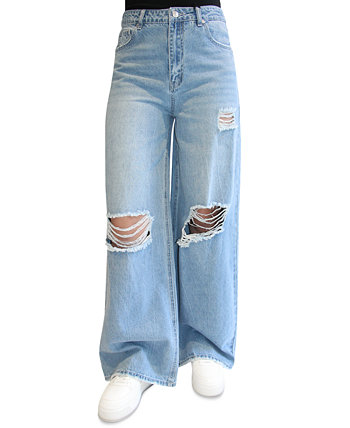 Рваные широкие джинсы с высокой посадкой для юниоров Almost Famous