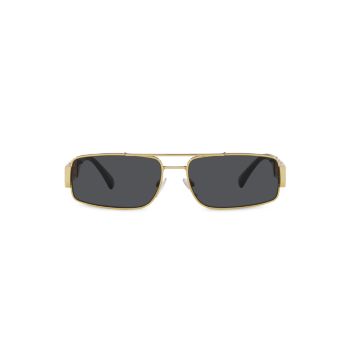 Прямоугольные солнцезащитные очки 60 мм Versace