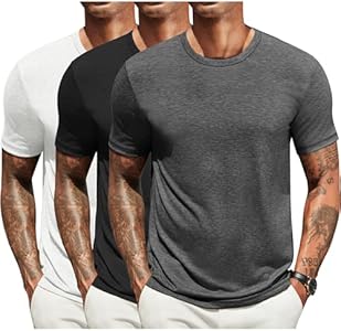 COOFANDY Men's T Shirts Short Sleeve Soft Crew Neck Lightweight Tee Shirts Casual Summer Basic Tops Coofandy