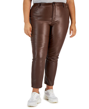 Trendy Plus Size Faux-Leather Pants Tinseltown