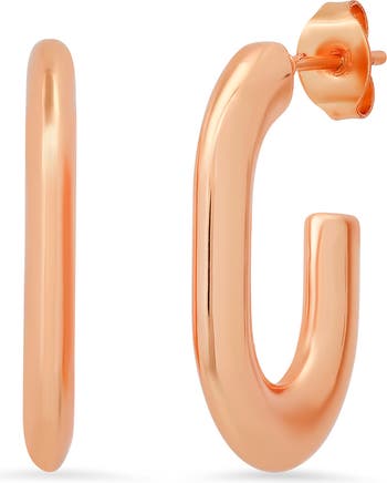 Серьги-кольца 24 мм с буквой C HMY Jewelry