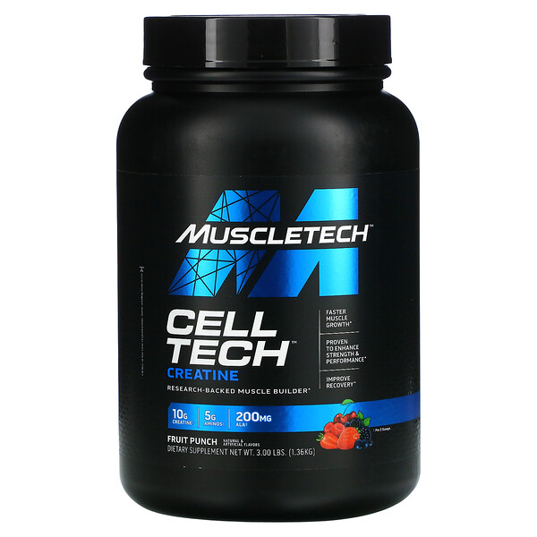 Performance Series, CELL-TECH Creatine, Fruit Punch, 3 lbs (1.36 kg) Muscletech