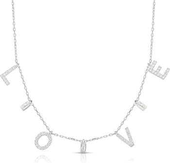 Ожерелье с подвеской Love Charm CZ из стерлингового серебра Sphera Milano