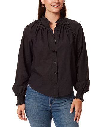 Женская рубашка Jo из хлопка с пуговицами спереди Anne Klein Jeans