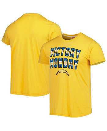 Мужская золотая футболка Los Angeles Chargers Victory Monday Tri-Blend Homage