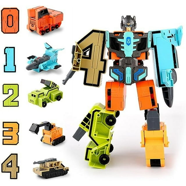 XTEILC Number Bots Math Toys for Kids, Number Robots Transforming Action Figure, Carnival Prizes, Preschool Learning Activities Games STEM Math Toys for Kids Boys Girls Birthday Gifts XTEILC